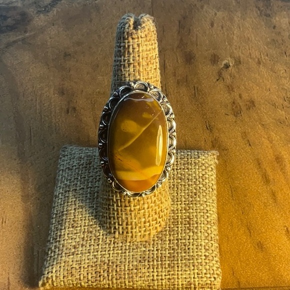 New Mookaite Jasper Silver Overlay Ring Size 8.5 - Picture 4 of 4